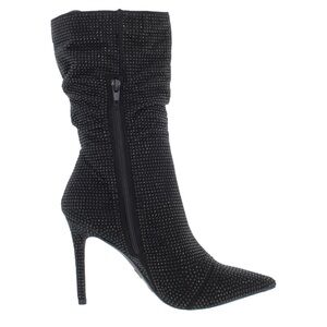 Women size 6 black rhinestones booties